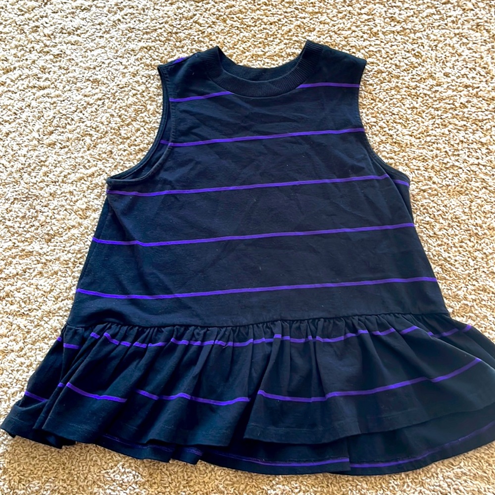 Anthropologie sleeveless cotton peplum tank